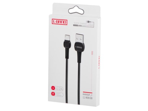 L-BRNO Kabel USB - micro USB ładowarka Quick Charge szybkie ładowanie czarny