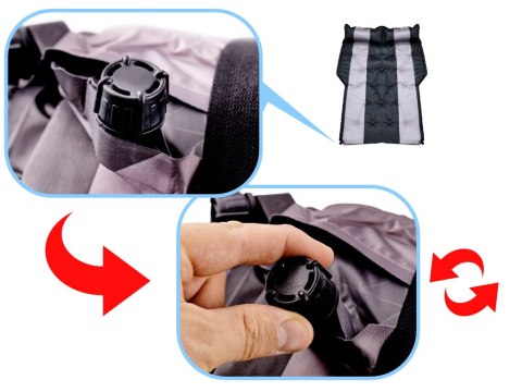 Materac dmuchany łóżko samochodowe 180x120cm czarne