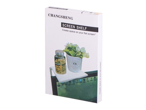 Półka na dekoder nakładana na monitor organizer uchwyt regulowany na ekran TV laptopa czarny 2kg