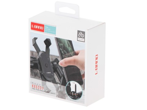 Uchwyt rowerowy motycyklowy na telefon czarny