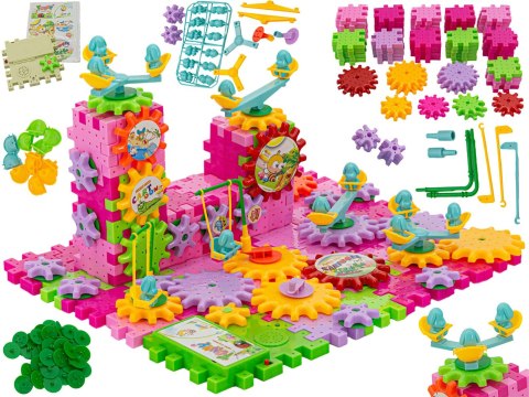 Klocki Edukacyjne, Konstrukcyjne 158 Elementów Wafle