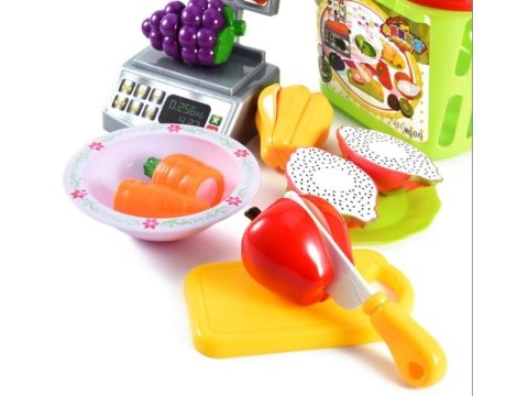 Koszyk Sklepowy, Waga, Warzywa, Owoce + Akcesoria