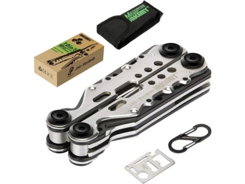 Multitool 10w1 - Kombinerki, Nóż, Piła, Karta Przeżycia Jakemy