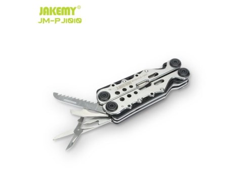 Multitool 10w1 - Kombinerki, Nóż, Piła, Karta Przeżycia Jakemy