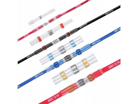 Złączka, Rurka, Koszulka Termokurczliwa Z Cyną, Złącza Lutownicze Zestaw 250 sztuk