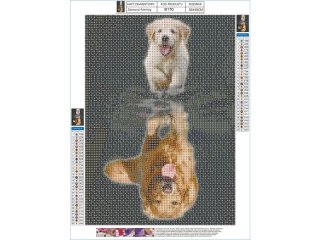 Haft Diamentowy PIES Obraz, Mozaika Diamentowa Diamond Painting 30x40cm