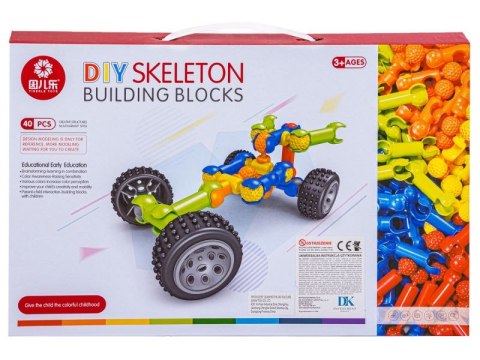 Kolorowe Klocki Konstrukcyjne Szkielet 40 Elementów