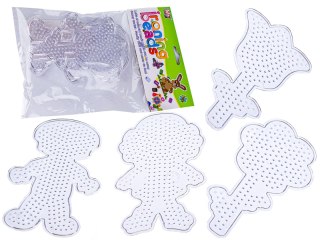 Szablon Do Prasowanek, Podstawka 4 Wzory, LUDZIKI, KWIATY Prasowanka Koraliki Do Prasowania