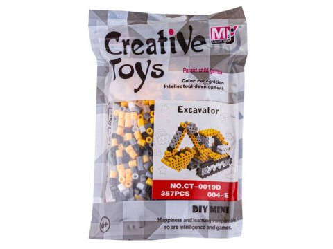 Koraliki do prasowania Wersja 3D, KOPARKA, Saszetka, Prasowanka