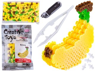 Koraliki do prasowania Wersja 3D, Szablon BANAN Owoce, Saszetka, Prasowanka