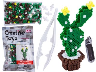 Koraliki do prasowania Wersja 3D, Szablon Kwiatek Kaktus, Saszetka, Prasowanka