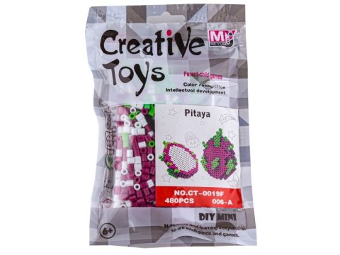 Koraliki do prasowania Wersja 3D, Szablon PITAJA, SMOCZY OWOC Owoce, Saszetka, Prasowanka