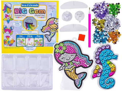 Naklejki Mozaika diamentowa Haft Diamentowy Syrenki, Morskie Zwierzęta
