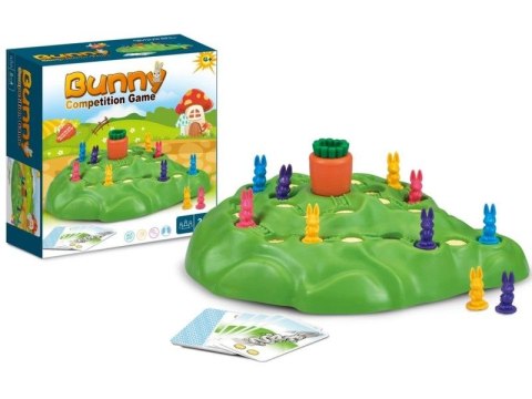 Rodzinna Gra Planszowa WYŚCIGI KRÓLICZKÓW, Wyścig Po Marchewkę, Bunny Game Lotti Karotti
