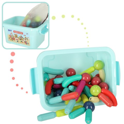 Klocki magnetyczne dla małych dzieci 50 elementów