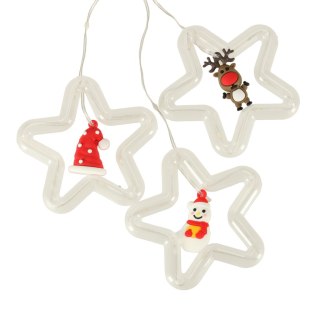 Lampki LED kurtyna z figurkami Boże Narodzenie 3m 125LED 10 żarówek ciepły biały zasilanie sieciowe