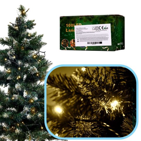 Lampki LED łańcuch świetlny 10m 100LED ciepły biały 8 trybów świecenia