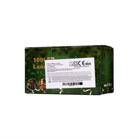 Lampki LED łańcuch świetlny 10m 100LED ciepły biały 8 trybów świecenia