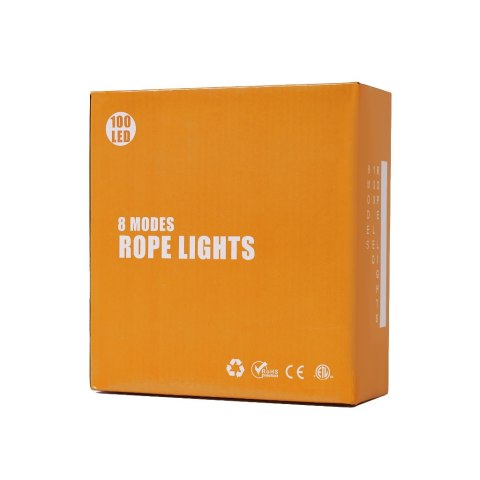 Lampki LED łańcuch sznur wąż ślub wesele 10m 100LED multikolor 8 trybów świecenia