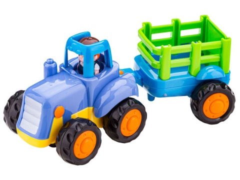 Zestaw 4 Pojazdów Z Napędem, Pojazdy Budowlane, Traktor, Koparka, Wywrotka, Betoniarka