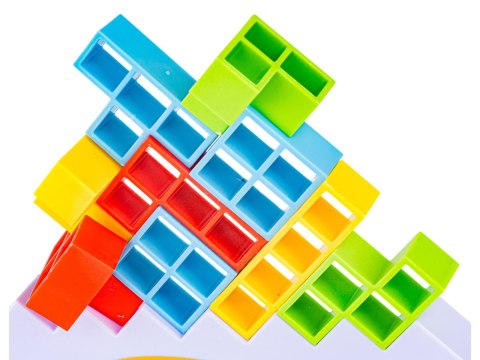 Zręcznościowa Gra Wieża TETRIS, Balansujące Klocki, Kolorowa Wieża Układanka
