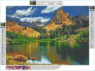 Haft Diamentowy, Obraz, Mozaika Diamentowa Diamond Painting, GÓRZYSTY KRAJOBRAZ 40x30cm