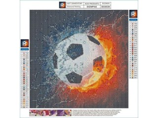 Haft Diamentowy, Obraz, Mozaika Diamentowa Diamond Painting, PIŁKA NOŻNA 30x30cm