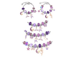 Zestaw Do Robienia Biżuterii Bransoletek Charmsy, 66el. + Kosmetyczka