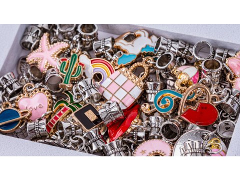 Zestaw Do Tworzenia Robienia Biżuterii, Bransoletek, Charmsy, Zawieszki, Koraliki MIX