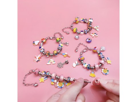 Zestaw Do Robienia Biżuterii Bransoletek Charmsy + Kuferek